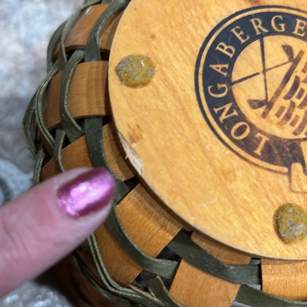 2000 Longaberger Golf Basket Liner Protector and Tie-on